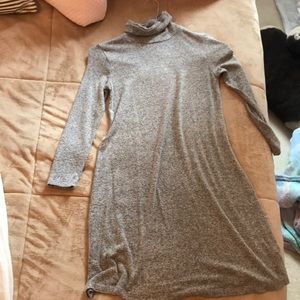 Grey turtle neck dress